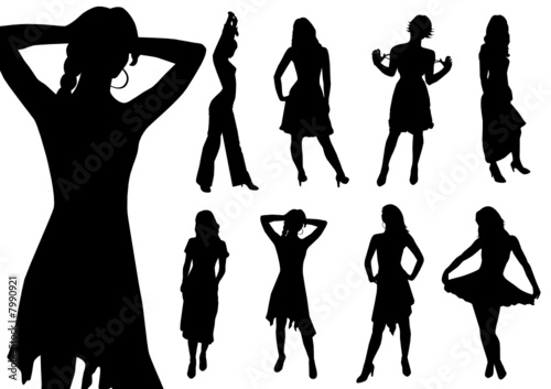 Collection of women. Vector.