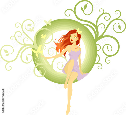 Vector illustration of beautiful woman