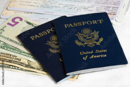 US passports, money and airline tickets