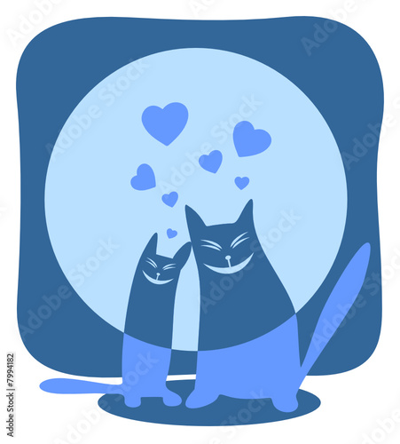 two happy cats