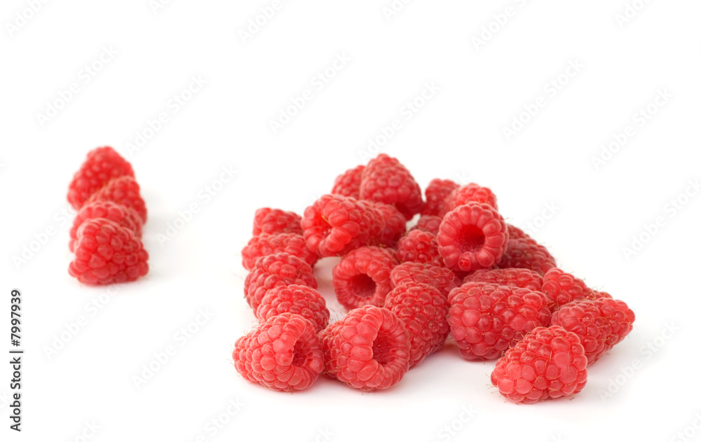 fresh raspberry on white background fresh raspberry on white background