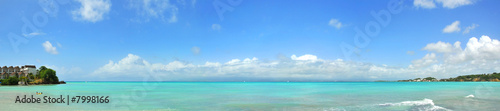 panoramique de la mer des caraïbes