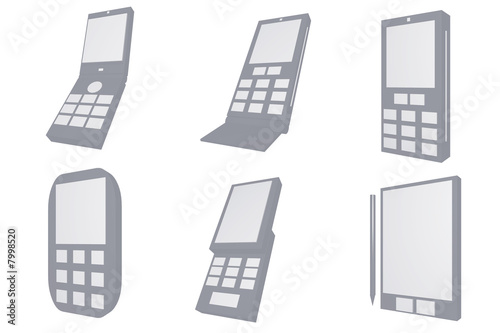 Mobile Phone Designs Type Icons..