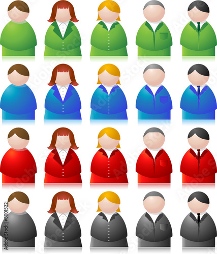 vector people icons - both male and female