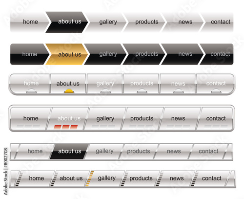 Website button bars template