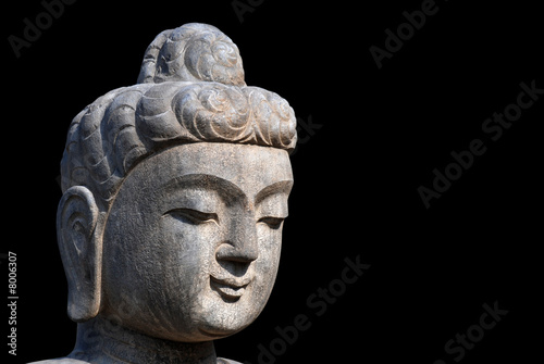 head of a stone bodhisattva