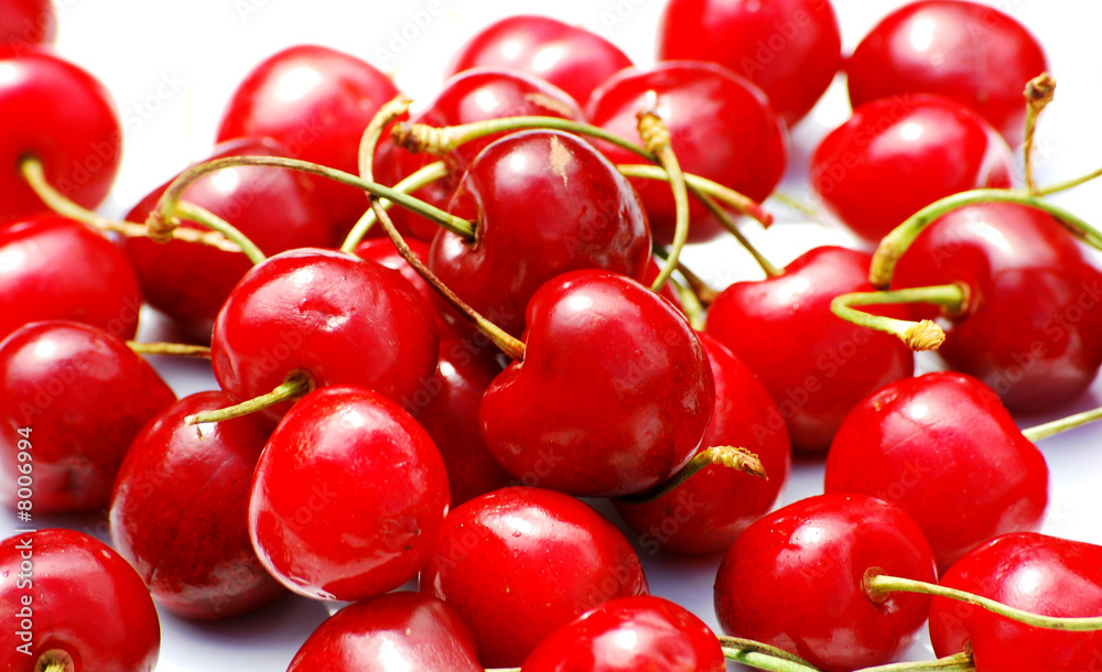 close up of some delicious cherries