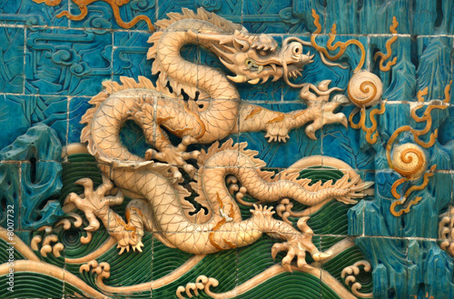dragon wall in Beihai park of Beijing,China