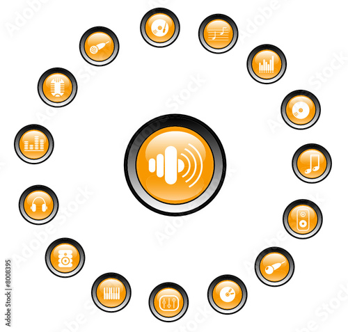 Music and audio vector icons