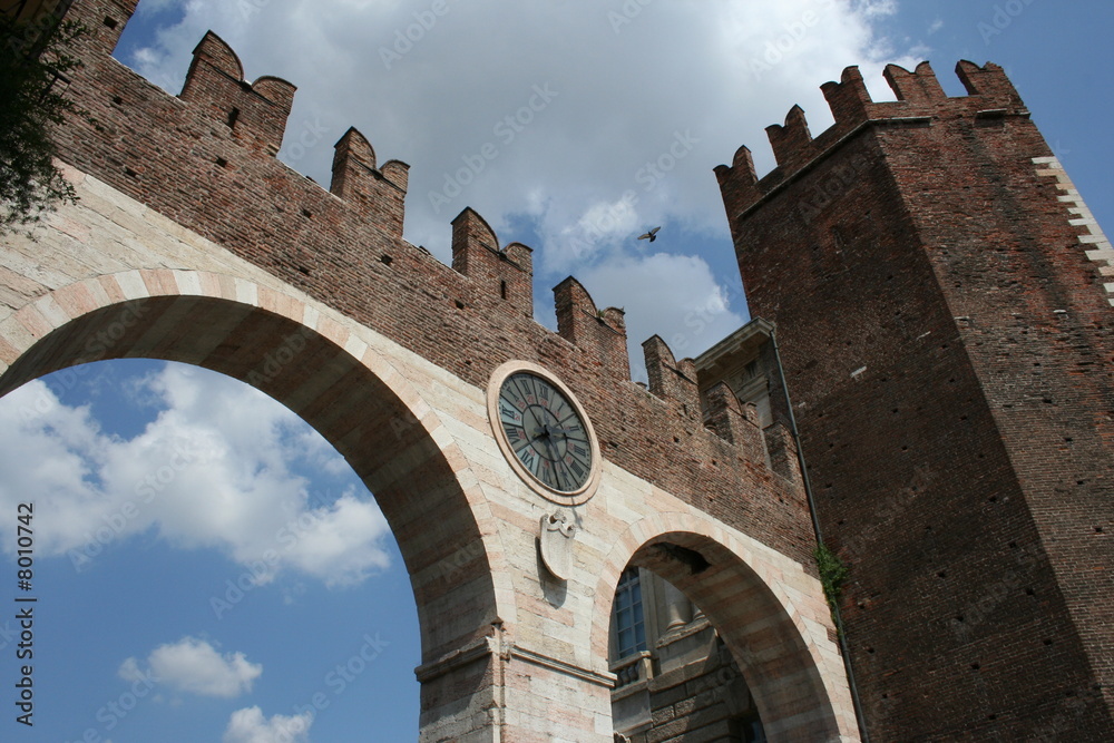 The ancient city gate of Verona 