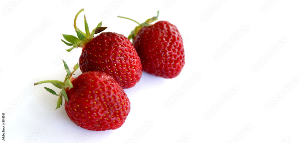 3 rote Erdbeeren 3 rote Erdbeeren