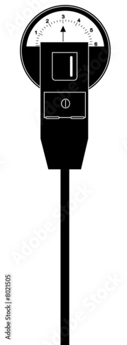 black silhouette of parking meter with three hours time