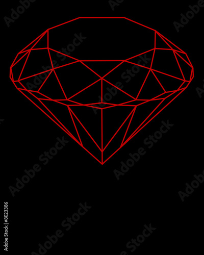 Diamant Rouge (sur fond noir)