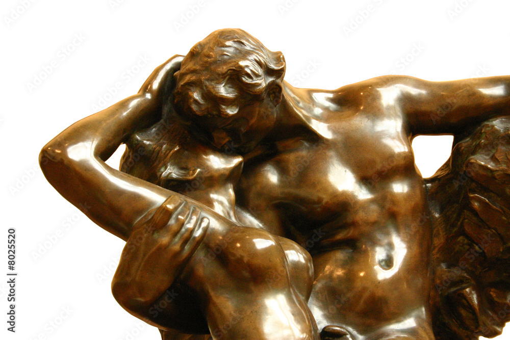 Double portrait d'un couple, statue du Baiser Double portrait d'un couple, statue du Baiser