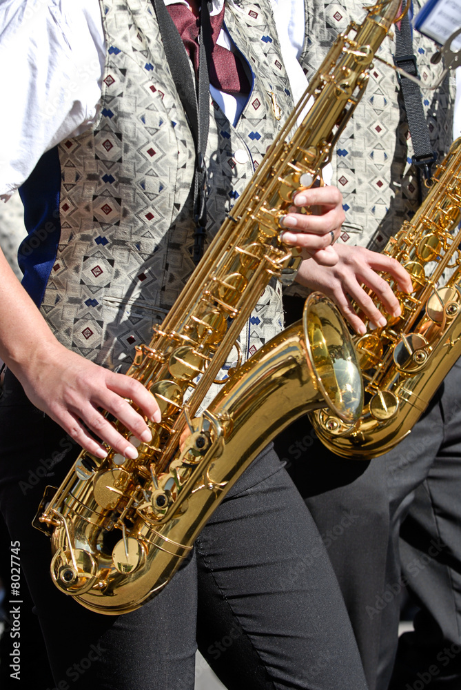 Obraz premium Saxofonspielerin