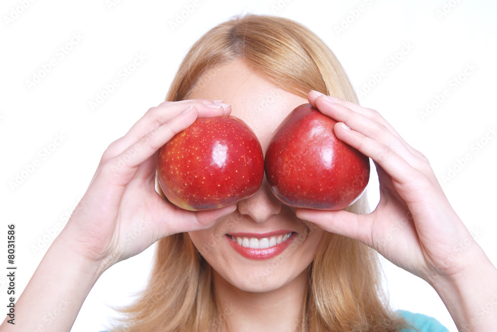 The girl with fruit The girl with fruit