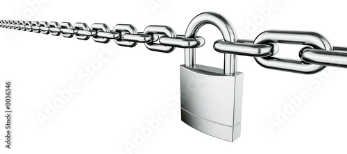 Chain with padlock photo