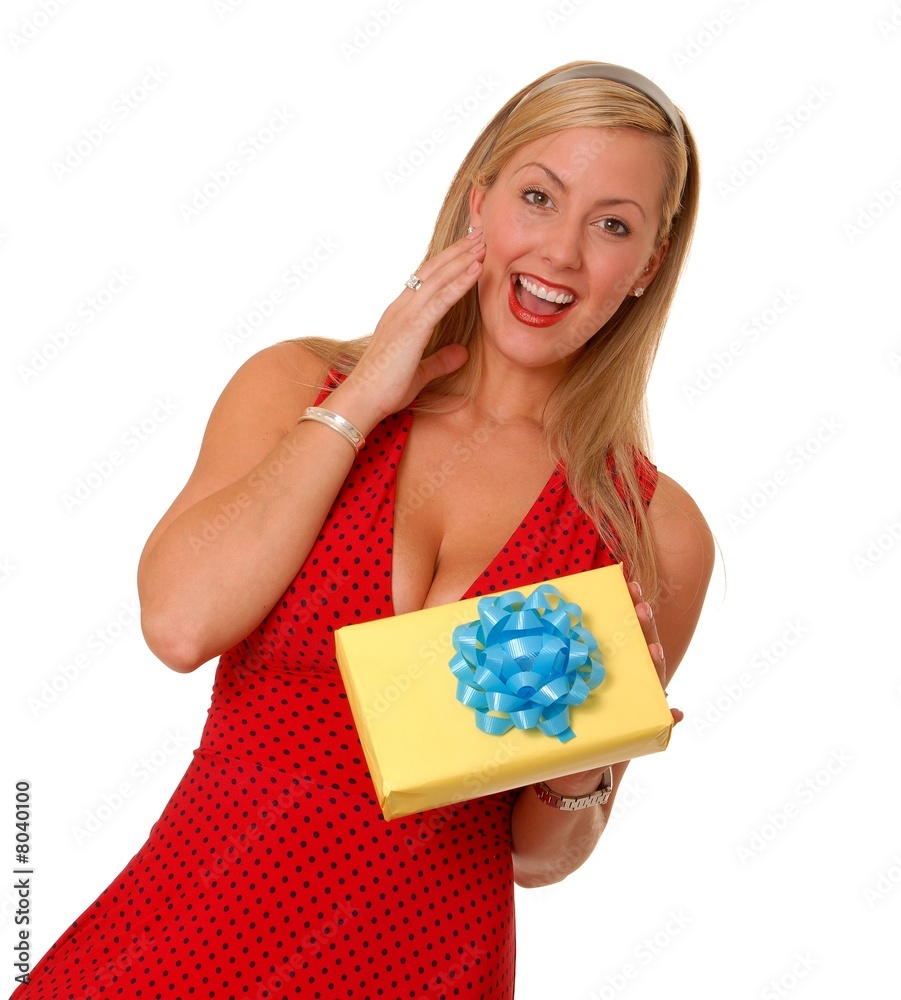 Lovely blond Girl With A Gift Lovely blond Girl With A Gift