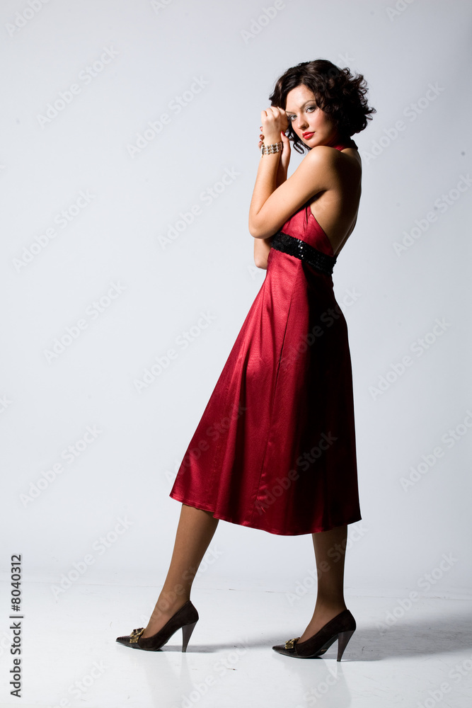 Fototapeta premium Girl In Red