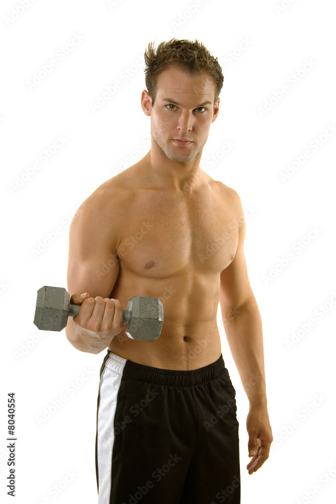 Young body builder male exercising Young body builder male exercising