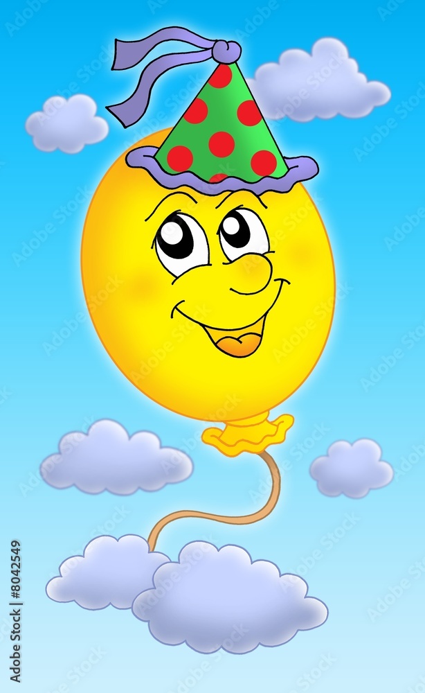 Fototapeta premium Ballon with cap on sky