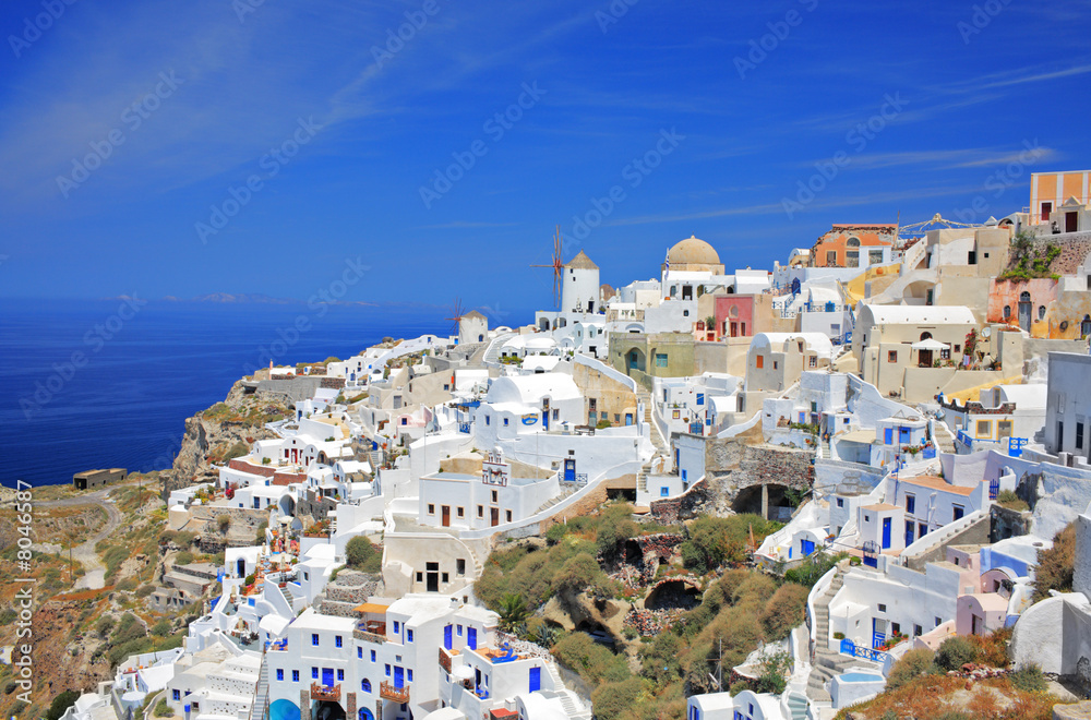 Oia village on Santorini island, Greece