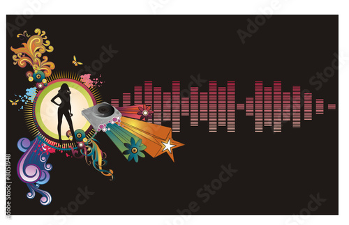 composicion floral en vector