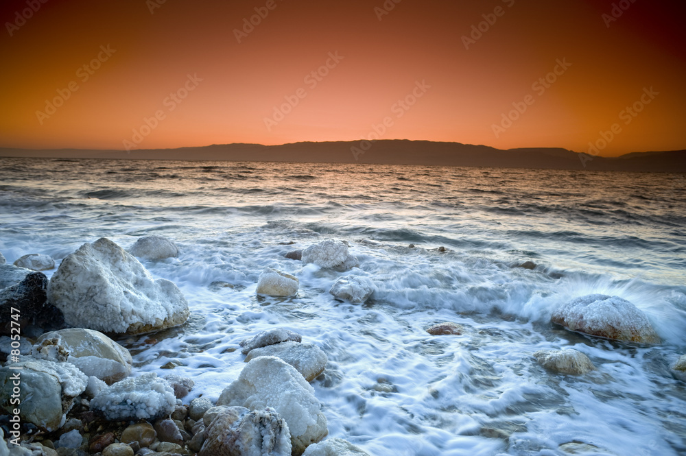 sunrise over the dead sea