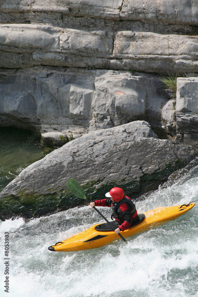 Kayak en action
