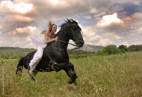 riding wedding woman