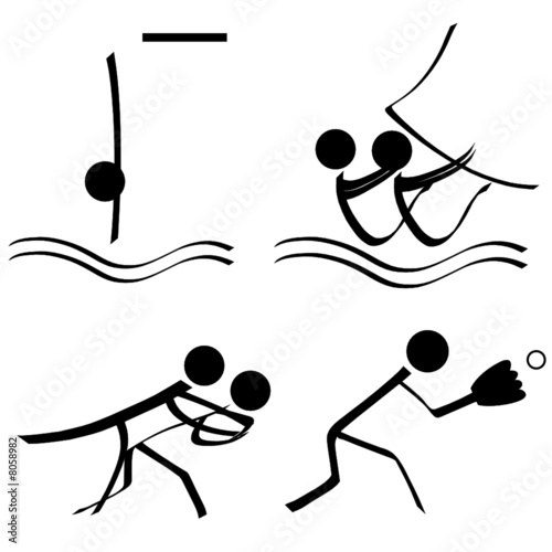 Sports Icons (Diving/Sialinb/Judo/Softball)