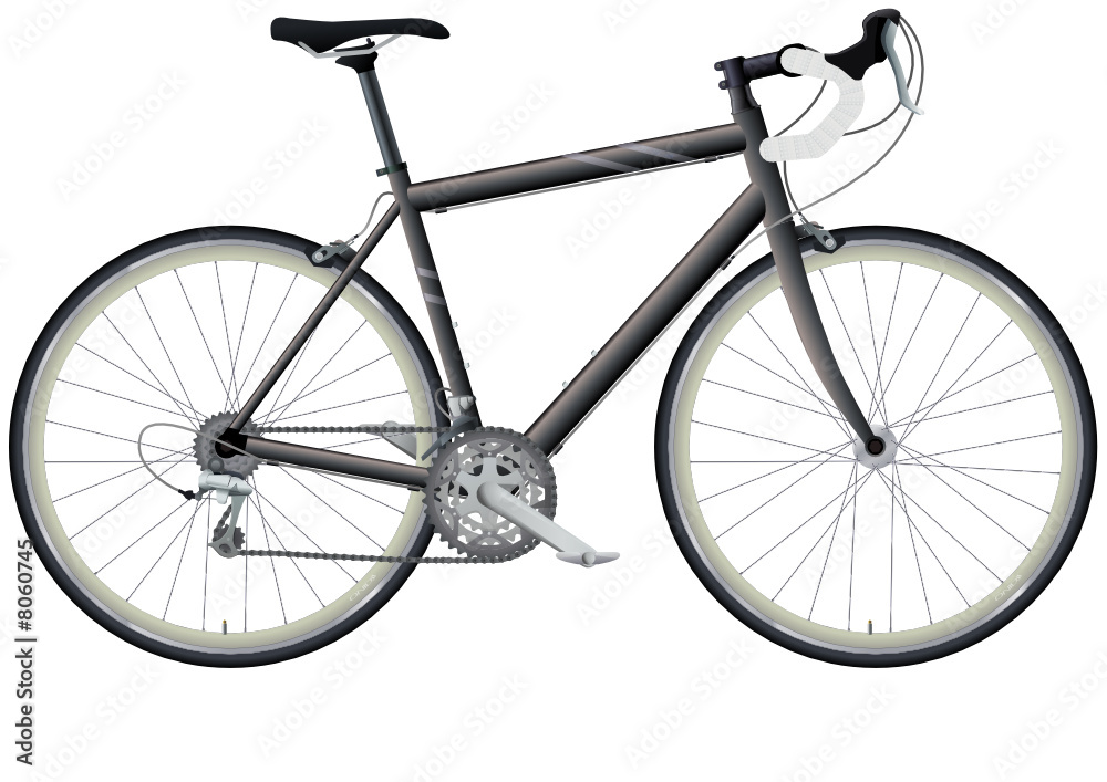 Obraz premium Vélo de course noir (détouré)