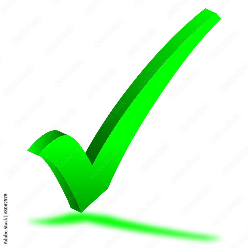Green Tick with shadow Green Tick with shadow