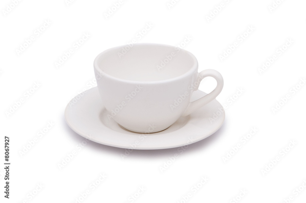 Empty cup isolated on the white background Empty cup isolated on the white background