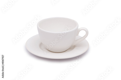 Empty cup isolated on the white background