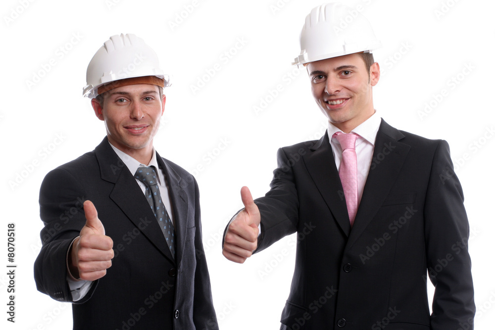 Business team, showing thumbs up Business team, showing thumbs up