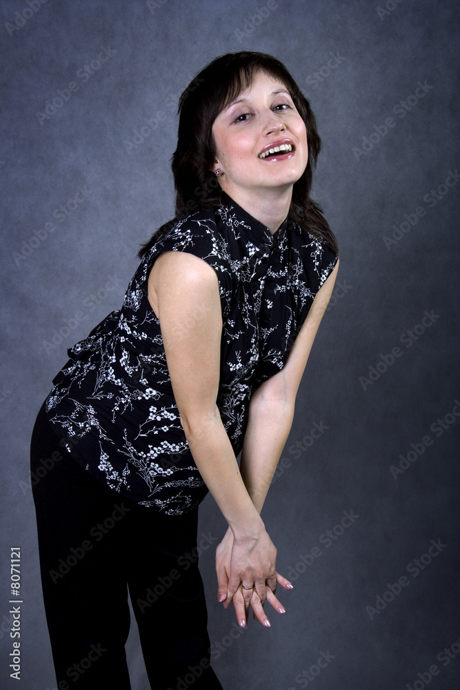 Pretty pregnant laughing Pretty pregnant laughing