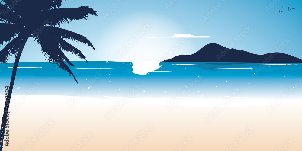 Obraz premium Illustration plage