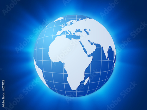 blue world globe background