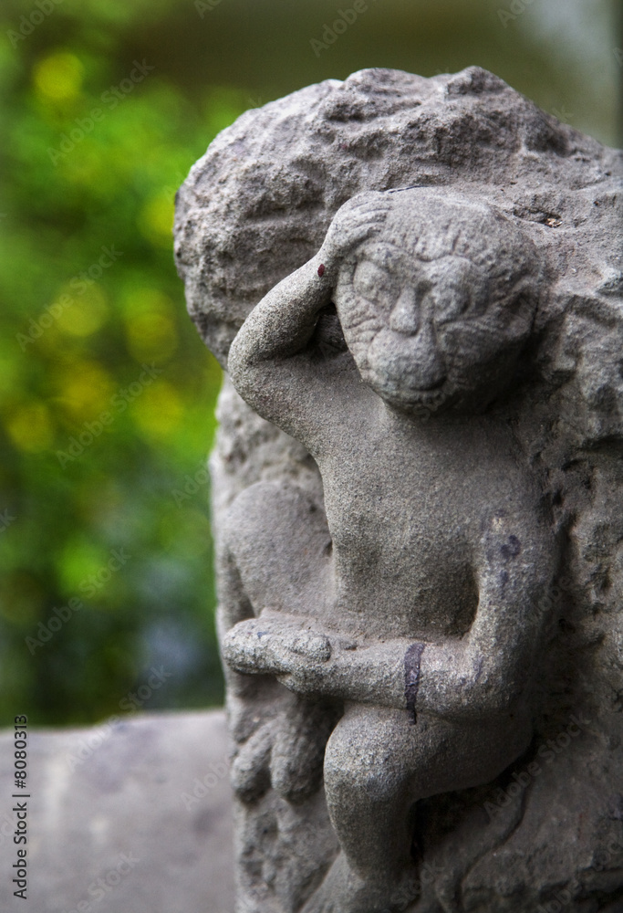 Old Monkey Stone Statue Wuhou Three Kingdoms Temple Chengdu Sich