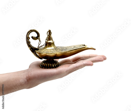 Holding a Magic Lamp