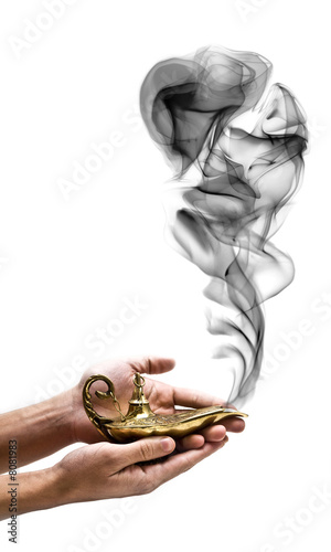 Holding a Magic Lamp