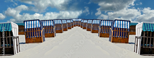 strandkorbreihen panorama