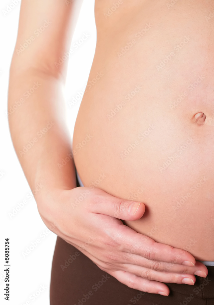 pregnant woman, close-up