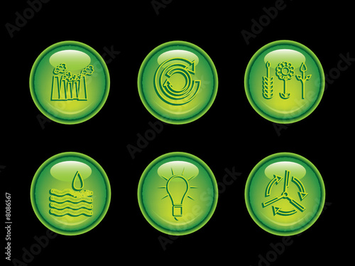 Ecology button neon series