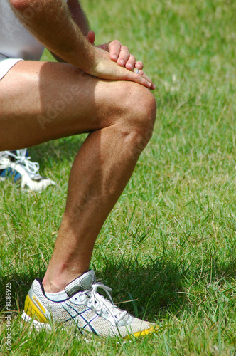 Leg of athlete