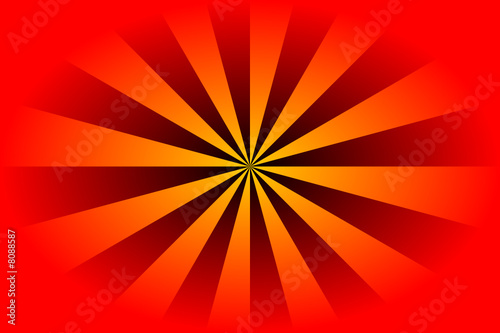 strahlen rot-schwarz-gelb