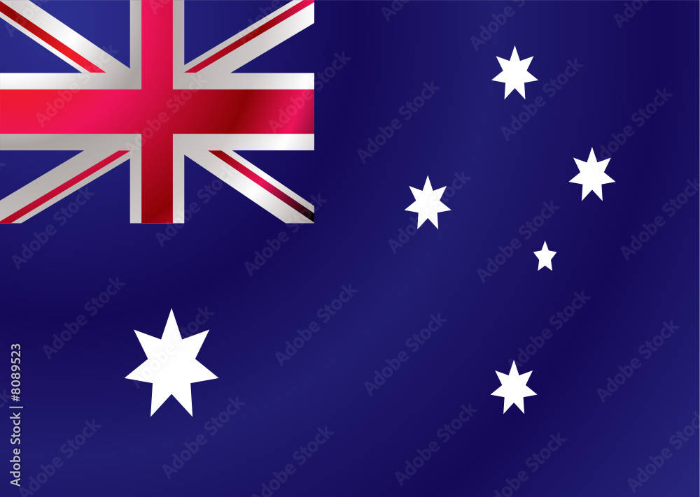 Fototapeta premium Australian flag ripple