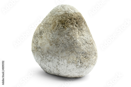 River Rock on White with Clipping Path