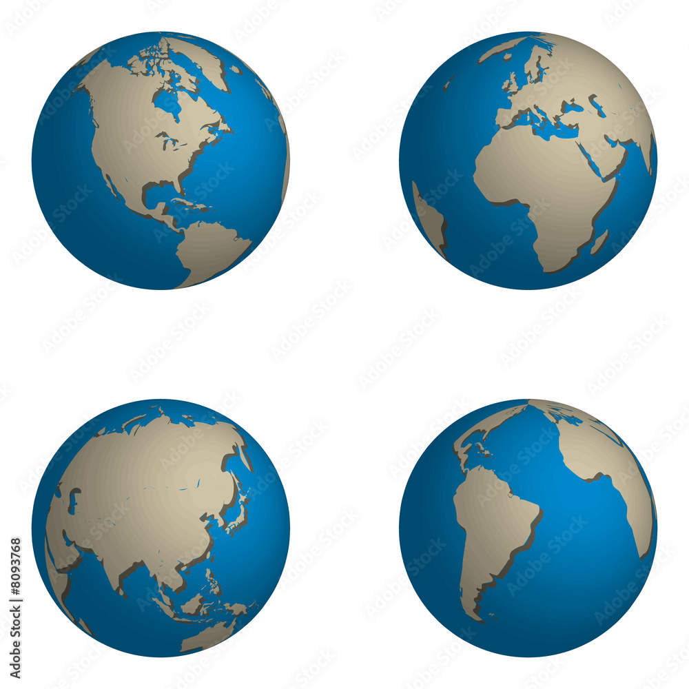 Four globes